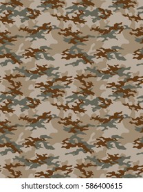 Fashionable camouflage pattern, vector illustration.Millatry print .Seamless vector wallpaper