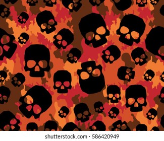 Fashionable camouflage pattern, vector illustration.Millatry print .Seamless vector wallpaper