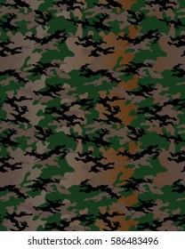 Fashionable camouflage pattern, vector illustration.Millatry print .Seamless vector wallpaper