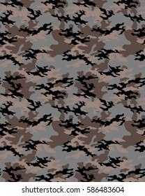 Fashionable camouflage pattern, vector illustration.Millatry print .Seamless vector wallpaper