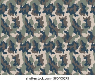 Fashionable camouflage pattern, vector illustration.Millatry print .Seamless vector wallpaper