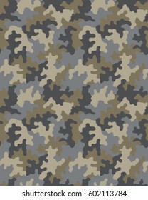 Fashionable camouflage pattern, vector illustration.Millatry print .Seamless vector wallpaper
