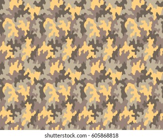 Fashionable camouflage pattern, vector illustration.Millatry print .Seamless vector wallpaper
