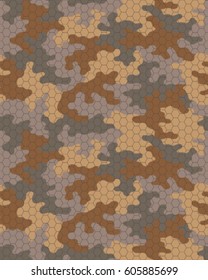 Fashionable camouflage pattern, vector illustration.Millatry print .Seamless vector wallpaper
