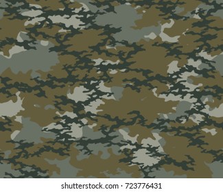 Fashionable camouflage pattern, vector illustration.Millatry print .Seamless vector wallpaper.