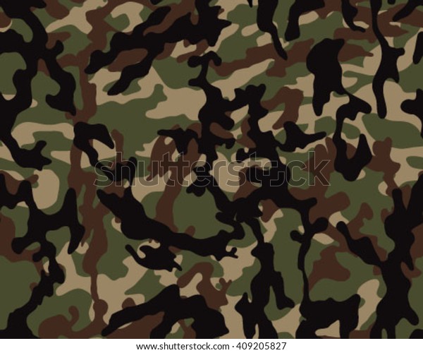 Fashionable Camouflage Pattern Vector Illustrationmillatry Print