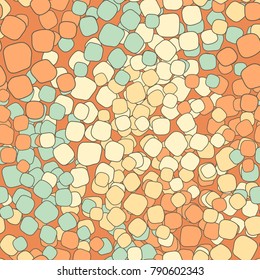 Fashionable camouflage. Seamless texture. Uneven rounded squares with a stroke.