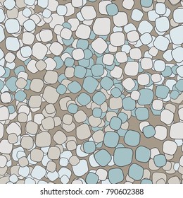 Fashionable camouflage. Seamless texture. Uneven rounded squares with a stroke.
