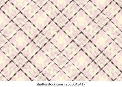 Fashionable check tartan fabric, womens fashion vector plaid pattern. Royal seamless background textile texture in light and cornsilk colors palette.