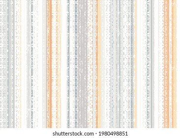 Fashionable chic style geometric striped seamless on antique textured. Jacquard weave or print pattern design.  Neutral colors boho vertical border