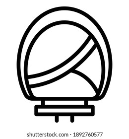 Fashionable child bicycle seat icon. Outline fashionable child bicycle seat vector icon for web design isolated on white background