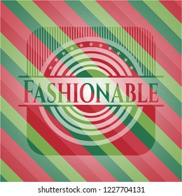 Fashionable christmas badge background.