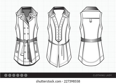 Fashionable clothes lady