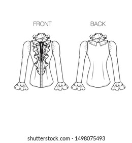 Fashionable clothes lady vector template