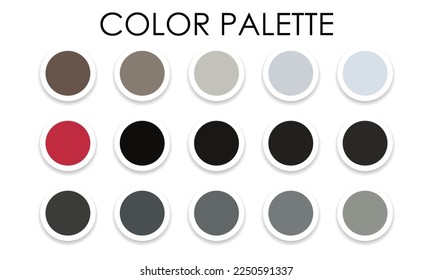 Fashionable color palette. Color swatches. Vector illustration