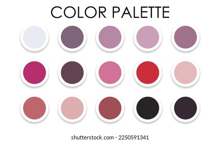 Fashionable color palette. Color swatches. Vector illustration