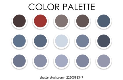 Fashionable color palette. Color swatches. Vector illustration