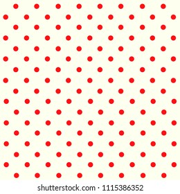 Fashionable colors in summer 2018. Cherry Tomato. Polka dot pattern. Picture for clothes, shirts. Example of a tie, of a kerchief