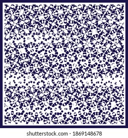 modisches zeitgenössisches abstraktes Muster-Design mit Halftone-Ornament-Kunst-Pop-Effekt Geometrisches Seidenschal. Quadratvektor