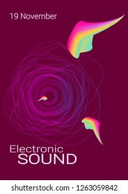Fashionable cover design with a wire effect. String. Strip. Bright cover design for a nightclub or party.