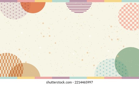 Fashionable and cute Japanese style background illustration