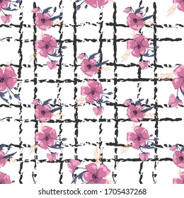 Fashionable cute pattern in native popies flowers. Flower seamless background for textiles, fabrics, covers, wallpapers, print, gift wrapping or any purpose