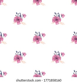 Fashionable cute pattern in native popies flowers. Flower seamless background for textiles, fabrics, covers, wallpapers, print, gift wrapping or any purpose