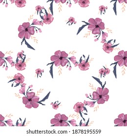 Modische süße Muster in einheimischen Popies Blumen. Blume nahtloser Hintergrund für Textilien, Gewebe, Cover, Wallpaper, Druck, Geschenkpackung oder zu irgendeinem Zweck