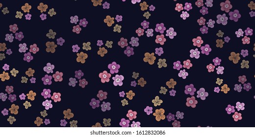 Fashionable cute pattern in nativel flowers. Floral seamless background for textiles, fabrics, covers, wallpapers, print, gift wrapping or any purpose.