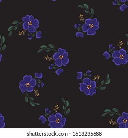Fashionable cute pattern in nativel flowers. Floral seamless background for textiles, fabrics, covers, wallpapers, print, gift wrapping or any purpose.