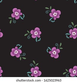 Fashionable cute pattern in nativel flowers. Floral seamless background for textiles, fabrics, covers, wallpapers, print, gift wrapping or any purpose.