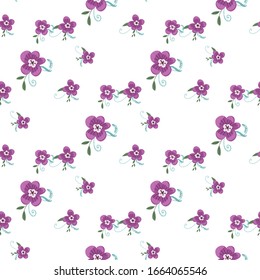 Fashionable cute pattern in nativel flowers. Floral seamless background for textiles, fabrics, covers, wallpapers, print, gift wrapping or any purpose.