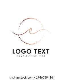A fashionable and delicate script letter type E logo template,Vector logo for business and company identity 