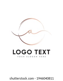 A fashionable and delicate script letter type A logo template,Vector logo for business and company identity 