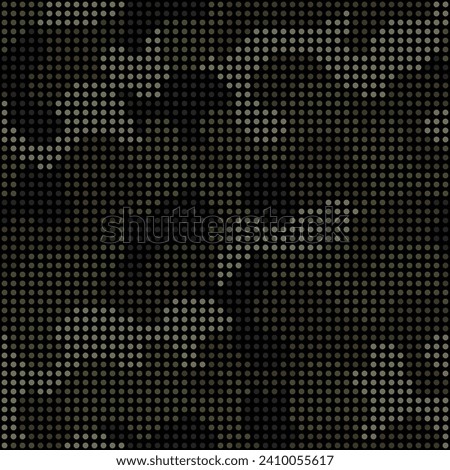 Fashionable digital dark camouflage pattern. Stylish military print for fabric, seamless monochrome background. Urban camo halftone dots black texture. Vector textile graphics
