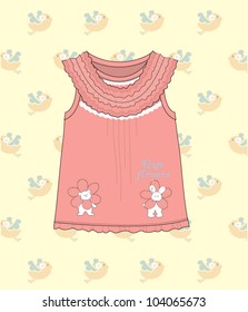 fashionable dress for the girl with a lace
