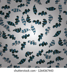 Fashionable fabric pattern. Vector. Doodles blue, black and white on colors. Print. Design wrapping and gift paper, greeting cards, banner and posters design.