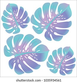 Fashionable floral jungle ornament with monstera leaf tropical pattern vector.