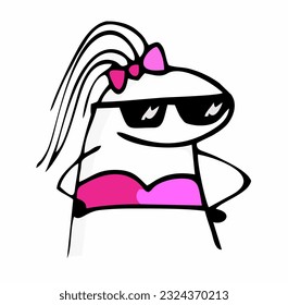 Fashionable Flork Meme: Hilarious Hipster with Glasses