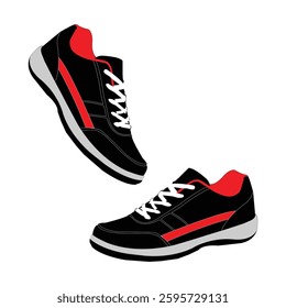 Fashionable Men’s Footwear Silhouette  With white background
