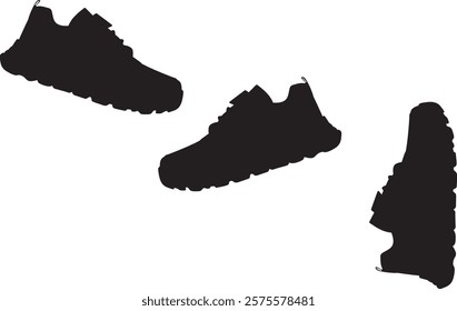 Fashionable footwear in vector illustration