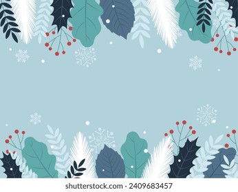 Marco de diseño inspirado en el invierno