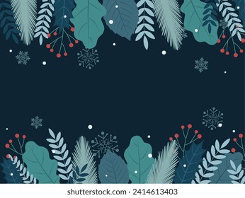 Fashionable frame background inspired by winter