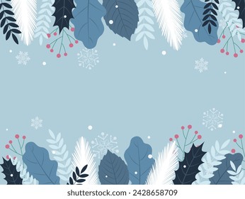 Modischer Rahmenhintergrund inspiriert vom Winter