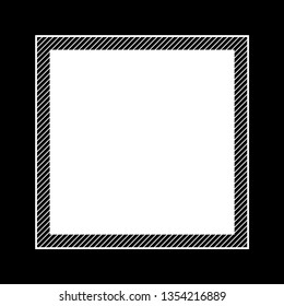 fashionable frame black color flat lay style and square for copy space, empty frame black for banner design, template of black frame banner blank for advertising graphic beauty cosmetics fashion