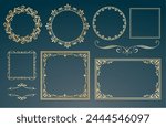 Fashionable frame. Design template. A set of gorgeous foreheads.