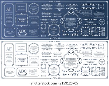 Fashionable frame. Design template. A set of gorgeous foreheads.