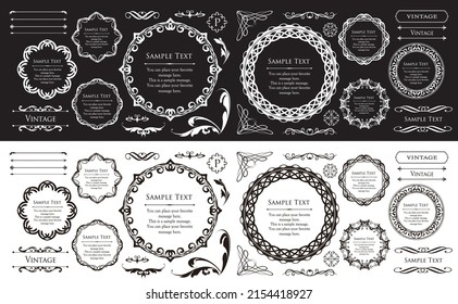 Fashionable frame. Design template. A set of gorgeous foreheads.
