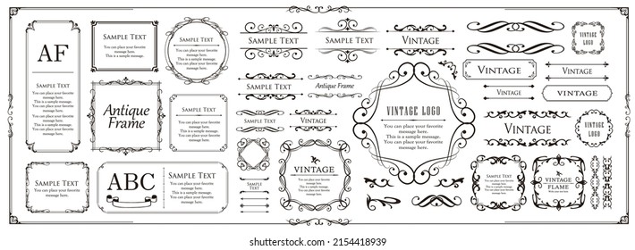 Fashionable frame. Design template. A set of gorgeous foreheads.
