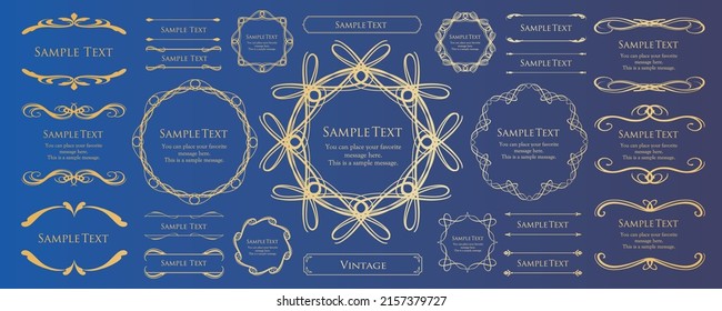 Fashionable frame. Design template. A set of gorgeous foreheads.